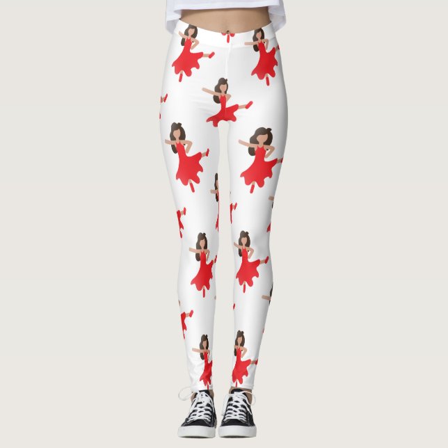 Leggings Leggencias de emoji de bailarinas (Anverso)