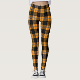 Leggings Leggencias de enredadera negra y naranja en Hallow