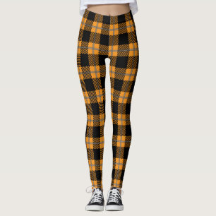 Leggings Leggencias de enredadera negra y naranja en Hallow