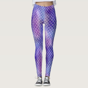 Leggings Leggencias de escala de sirena morada