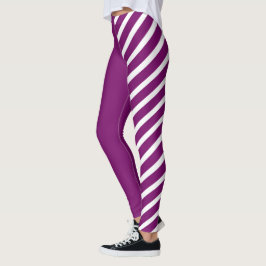 Leggings Leggencias de éster morado y blanco