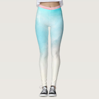 Leggings Leggencias de fitness de golosinas rosadas y azule