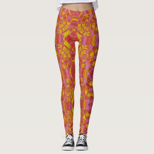 Leggings Leggencias de fitness de moda Tequila Sunrise (Anverso)