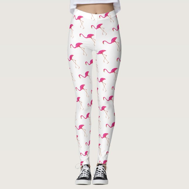 Leggings Leggencias de flamencos rosados (Anverso)