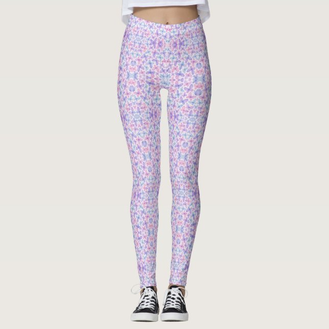 Leggings Leggencias de flor de mariposa (Anverso)