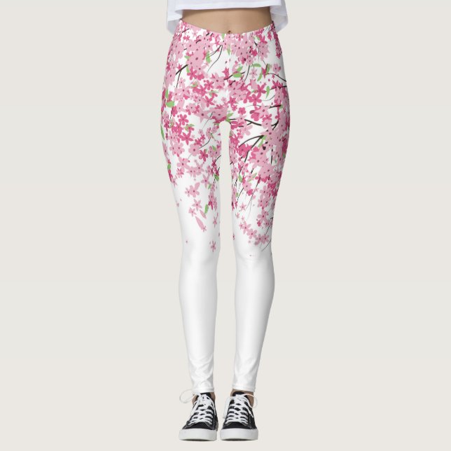 Leggings Leggencias de flores de cerezo (Anverso)