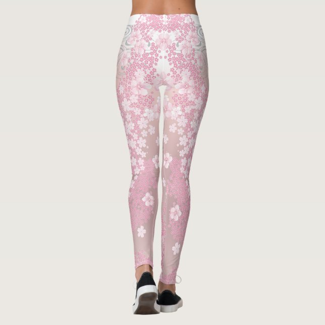 Leggings Leggencias de flores de cerezo (Reverso)