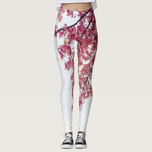 Leggings Leggencias de flores de cerezo (Anverso)