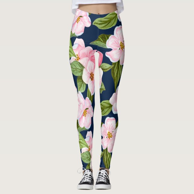 Leggings Leggencias de flores de cerezo (Anverso)