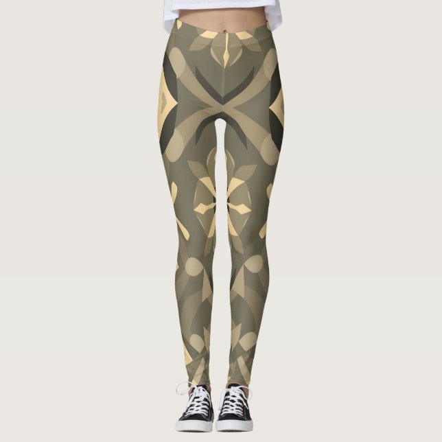 Leggings Leggencias de formas geométricas - Elegante Patent (Anverso)