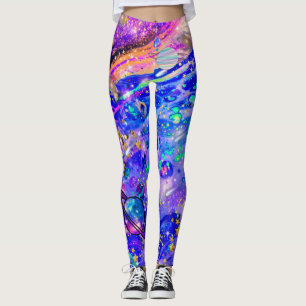 Leggings Leggencias de galaxia, espacio, estrellas, saturac