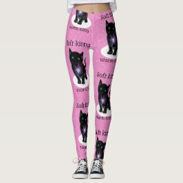 Leggings Leggencias de gatitos blandos rosas