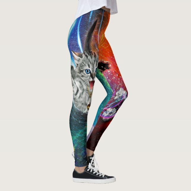 Leggings Leggencias de gatos gatitos en el espacio (Derecha)