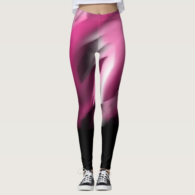 Leggings Leggencias de gradiente negro y rosa (Anverso)
