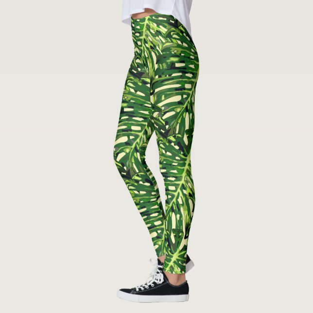 Leggings Leggencias de hojas tropicales (Izquierda)