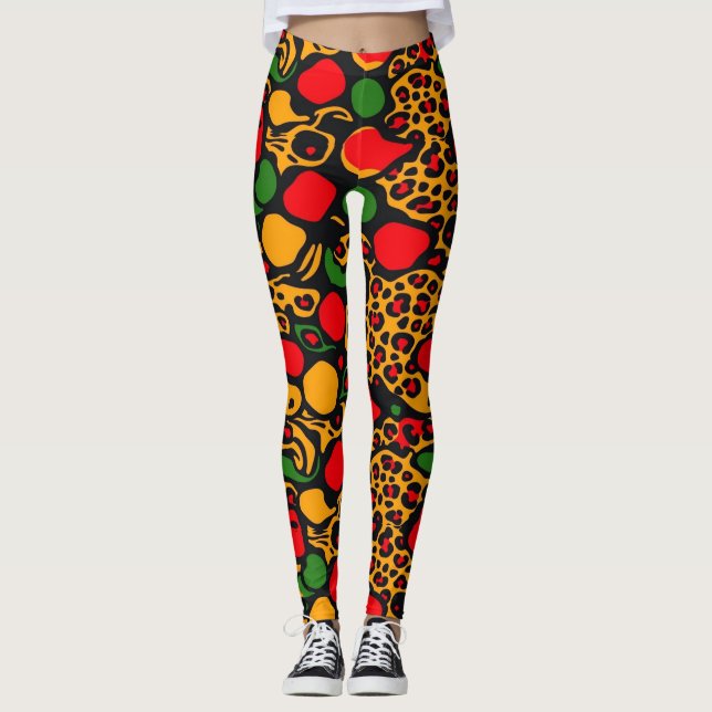 Leggings Leggencias de impresión de animales (Anverso)