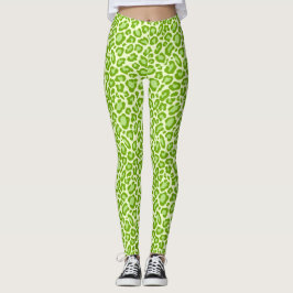Leggings Leggencias de impresión de animales de leopardo ve