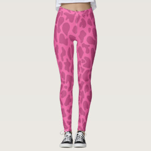 Leggings Leggencias de impresión de animales rosados
