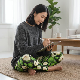 Leggings Leggencias de impresión de Apple verde