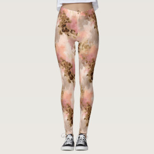 Leggings Leggencias de impresión de leopardo abstractas