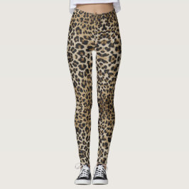 Leggings Leggencias de impresión de leopardo funky