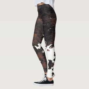 Leggings Leggencias de impresión de vaca