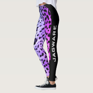 Leggings Leggencias de impresión prefabricadas en púrpura