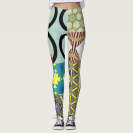 Leggings Leggencias de la COLLAGE del DISEÑADOR CONTEMPORÁN