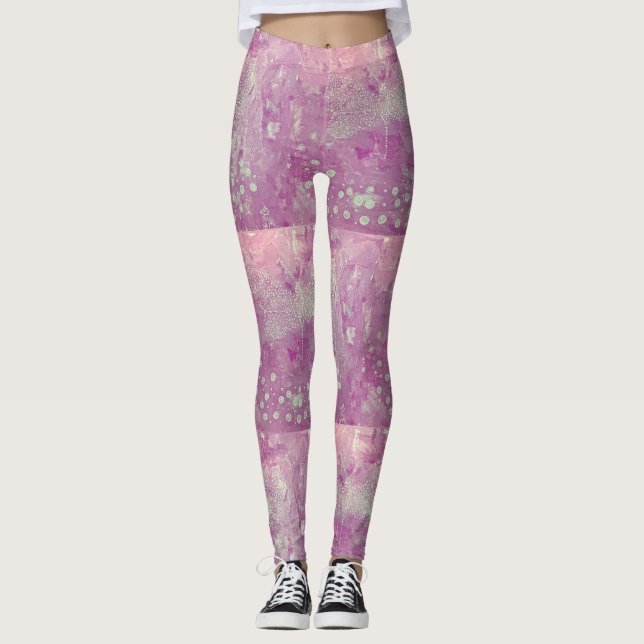 Leggings Leggencias de la libélula rosa (Anverso)