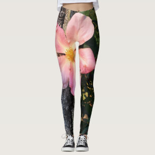 Leggings Leggencias de la naturaleza de las flores rosadas