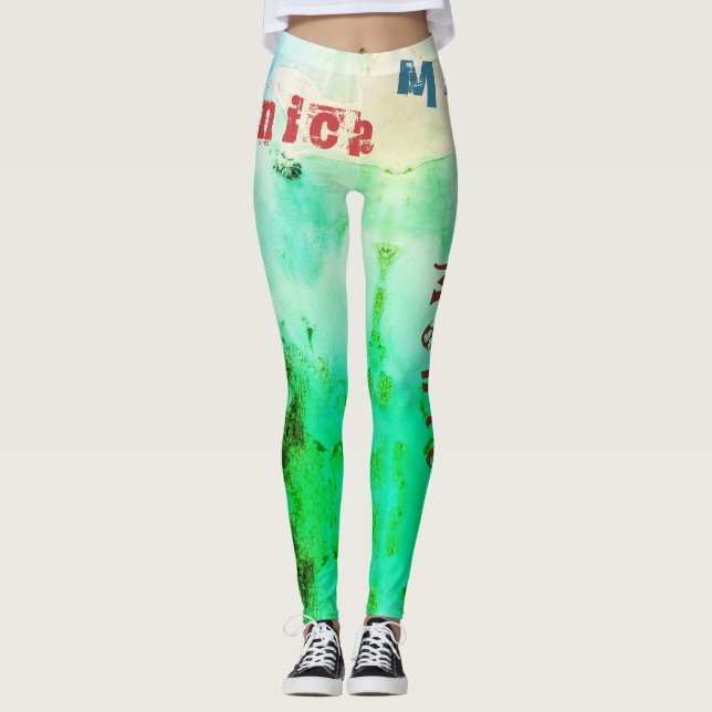 Leggings Leggencias de la naturaleza del nombre personaliza (Anverso)