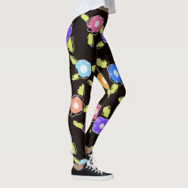 Leggings Leggencias de las damas floridas brillantes