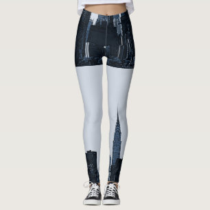 Leggings Leggencias de líneas de esbozo de la NYC