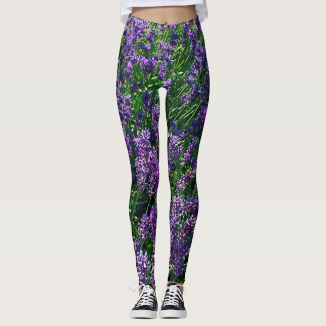 Leggings Leggencias de los campos de lavanda (Anverso)