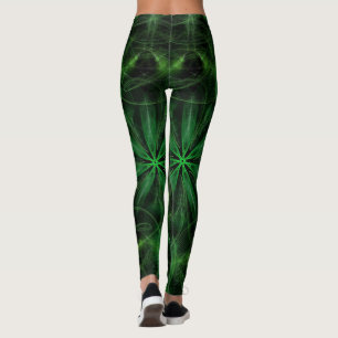 Leggings Leggencias de mandala verde y negra