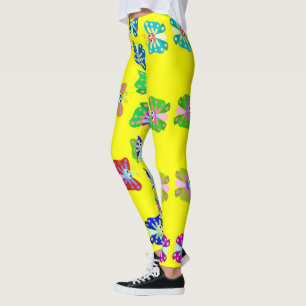 Leggings Leggencias de mariposa amarilla SPNP_Yellow
