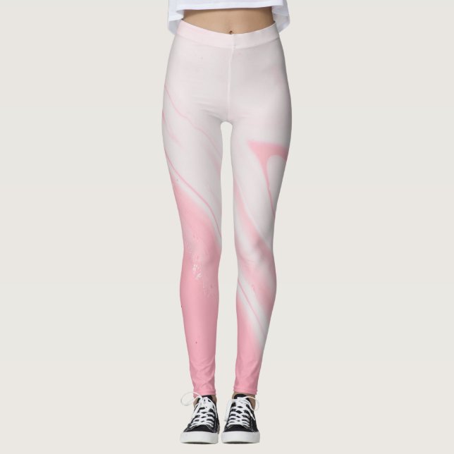 Leggings Leggencias de mármol rosa (Anverso)