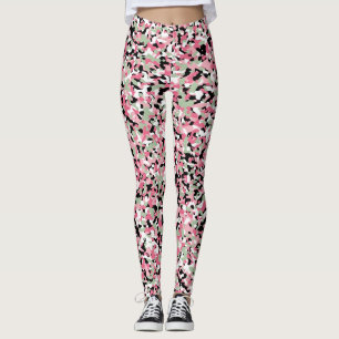 Leggings Leggencias de micro camo rosas y verdes