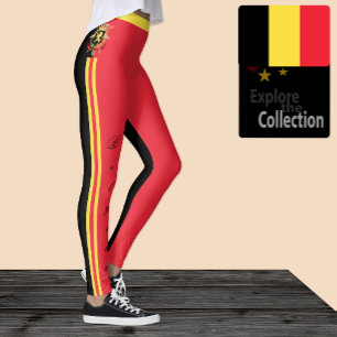 Leggings Leggencias de moda belgas, Bandera belga/deportes