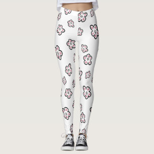 Leggings leggencias de motivos florales rosas