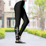 Leggings Leggencias de novia personalizado con monograma |<br><div class="desc">Perfectas leggings para la novia. Muy fresco y elegante, la palabra Novia, corre a lo largo de la pierna derecha con su monograma abajo (borrar si quieres). Elija su color haciendo clic en "personalizar" y luego el pequeño cuentagotas - ideal para encontrar colores bodas. Ya sea que los uses en...</div>