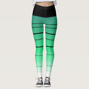 Leggings Leggencias De Ombre Negro Y Verde