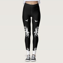 Leggings Leggencias de palmeras en la isla de la playa trop