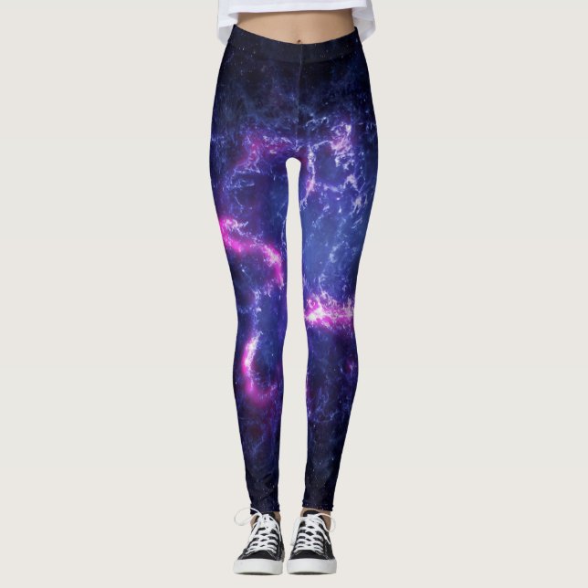 Leggings Leggencias de papel tapiz de galaxia mágica (Anverso)