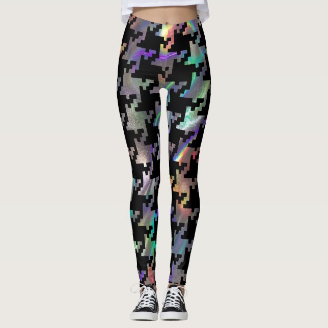 Leggings leggencias de patas de houndstoth holograma (Anverso)