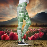 Leggings Leggencias de patrón de acuarela de verificación v<br><div class="desc">Las modernas leggings de diseño con un diseño geométrico inspirado en la naturaleza,  con un sutil efecto acuarela en diferentes tonalidades de verde.</div>
