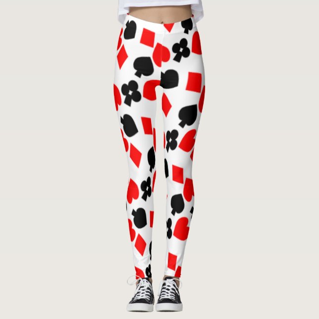 Leggings Leggencias de patrón de juego de tarjetas (Anverso)