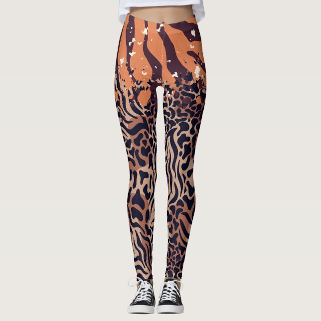 Leggings Leggencias de patrón de tigre japonés (Anverso)