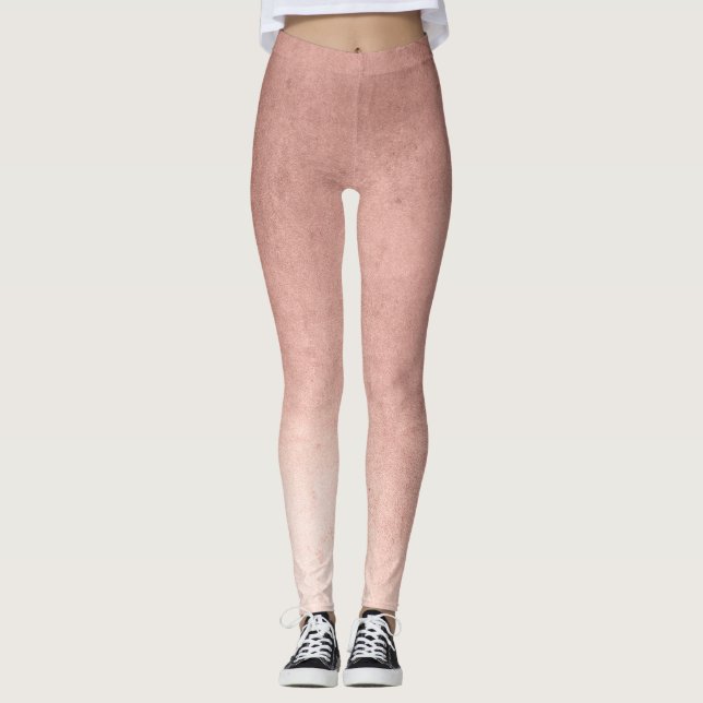 Leggings Leggencias de patrón Ombre Ombre Rosa (Anverso)