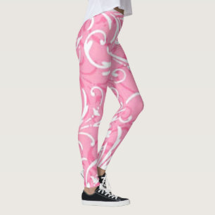 Leggings Leggencias de patrones de giro rosado